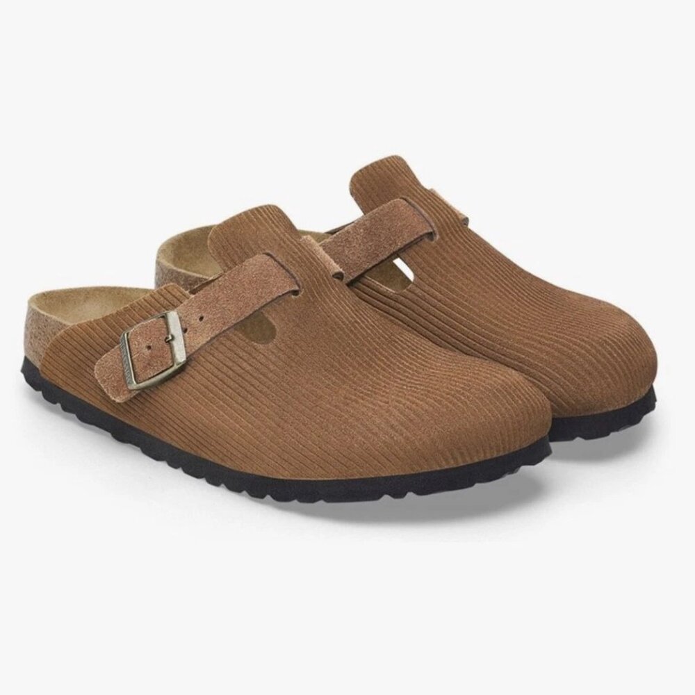 NEW Birkenstock BOSTON Suede Leather Corduroy 42 R Unisex Mens 9 or Womens 11